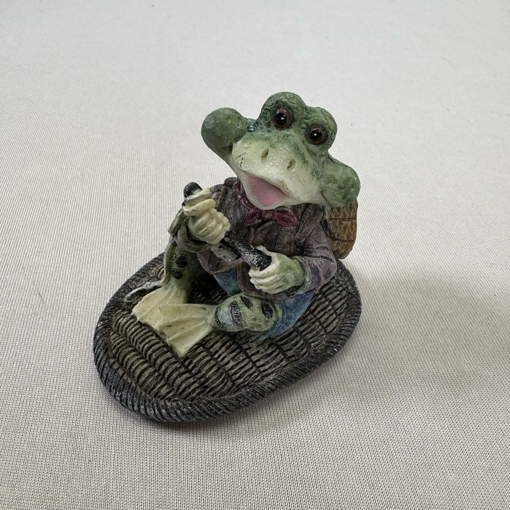 Frog Fishing Figurine‎ Top Only